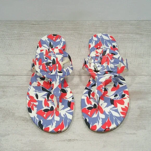 Lauren by Ralph Lauren Women's Audrie Botanical Jelly Flat Sandals Size 11 B - Picture 6 of 9